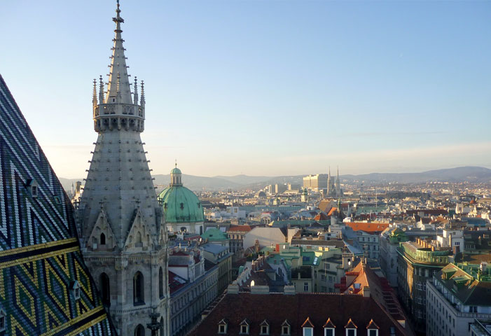 Photograph of the Vienna, Austria, skyline