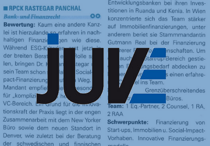 JUVE Banking & Finance Ranking 2021: RPCK Rises in the Ranks » RPCK ...